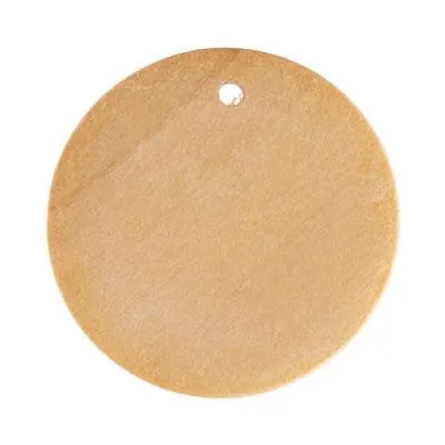 25mm Flat Natural Wood Disc Pendant