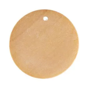 25mm Flat Natural Wood Disc Pendant
