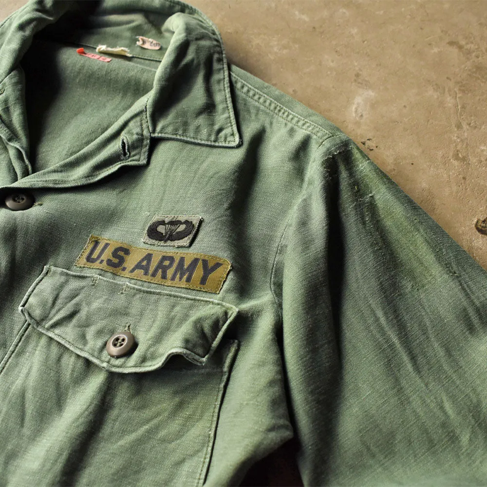 ’69s U.S.ARMY ワッペン付き ミリタリー ユーティリティシャツ 240709