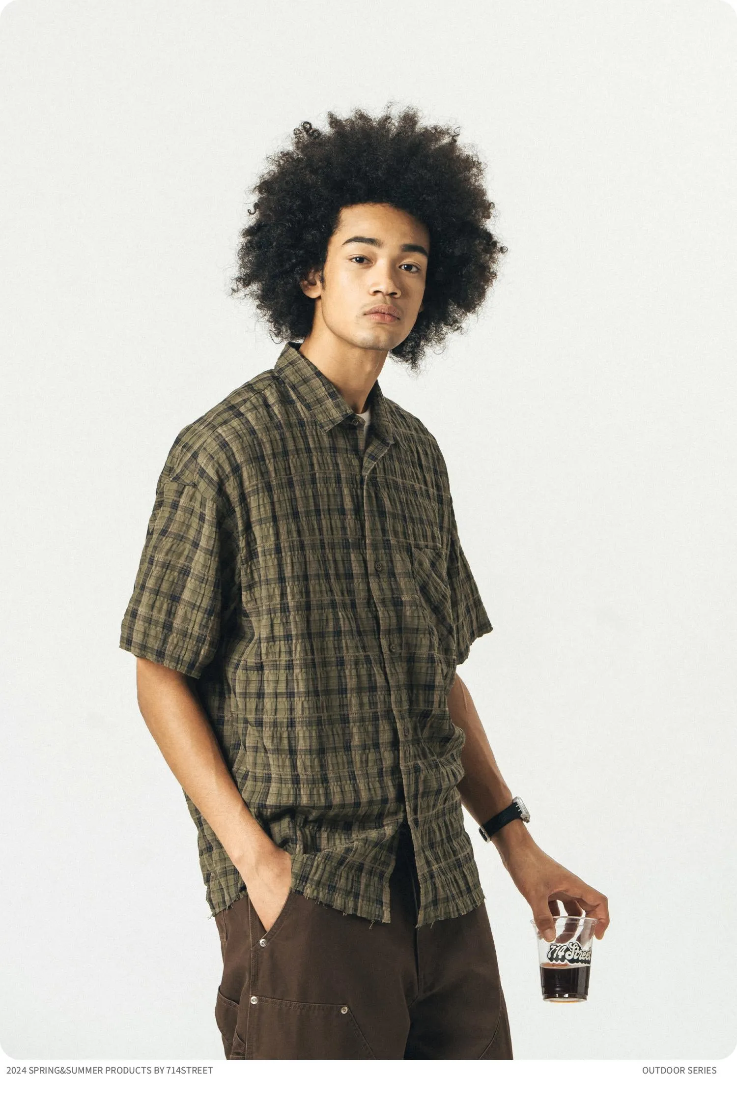 714STREET ヴィンテージチェックシャツ 714ST040