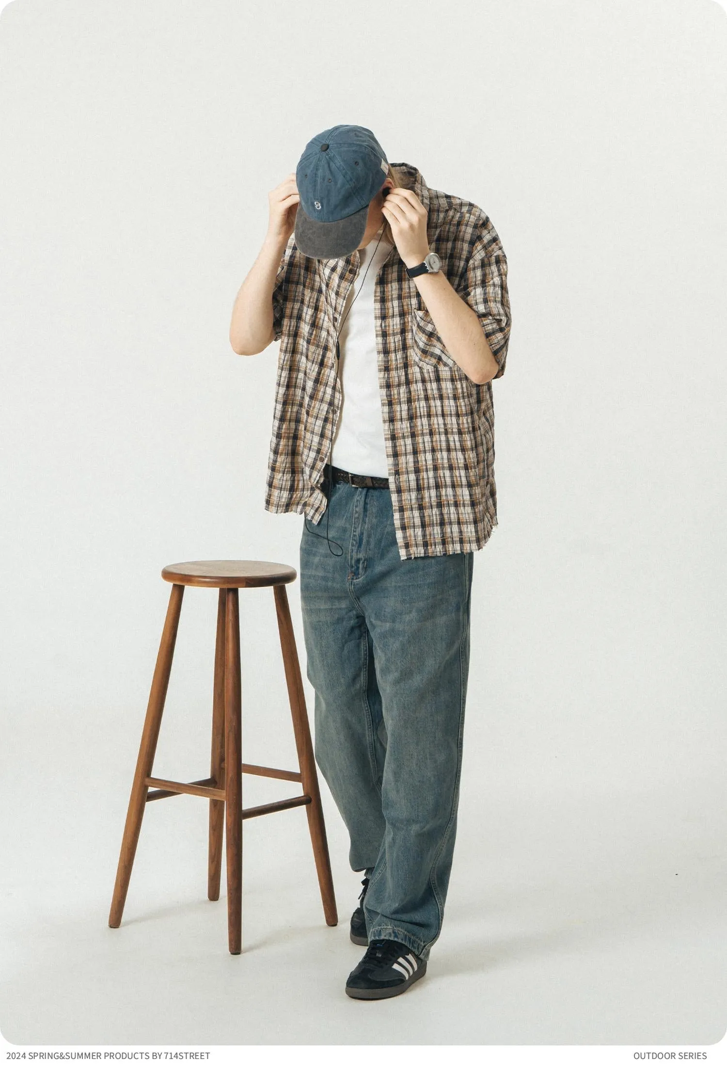 714STREET ヴィンテージチェックシャツ 714ST040