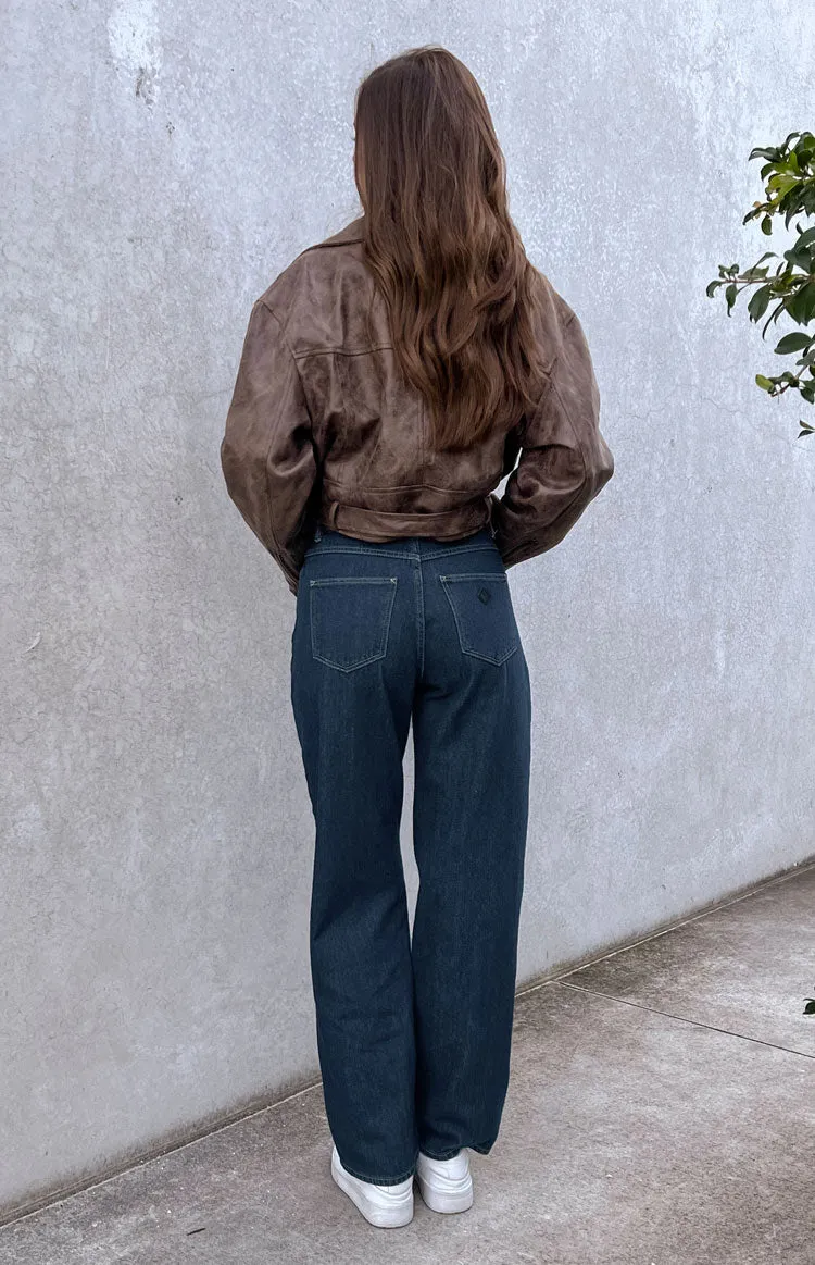 Abrand Kaley Slouch Blue Denim Jeans