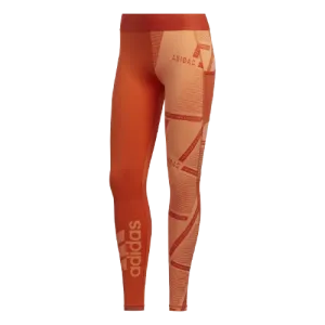 Adidas Alphaskin International Long Women Training Tight Amber / Black Fl2301
