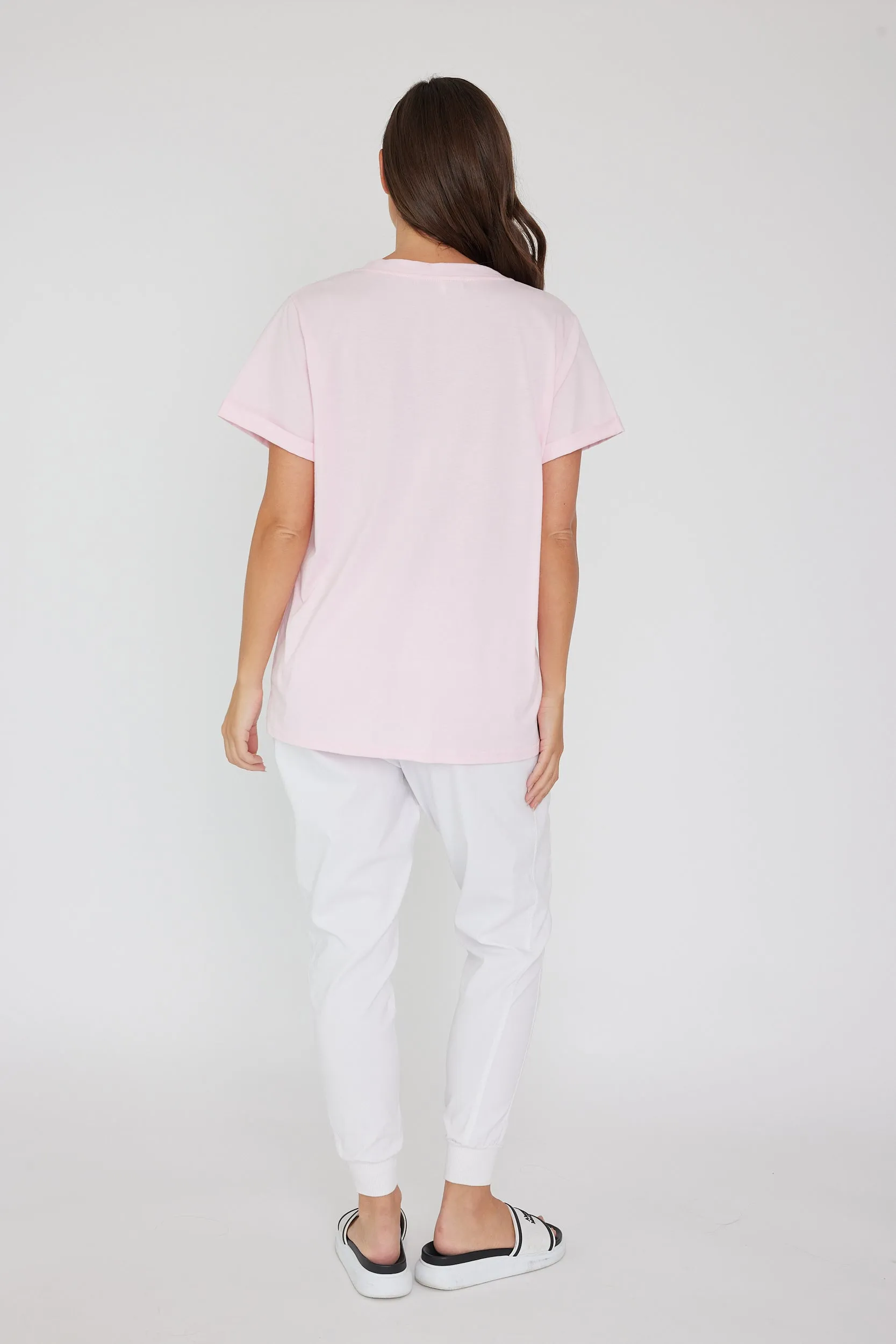 ALX V-Neck T-Shirt Pink