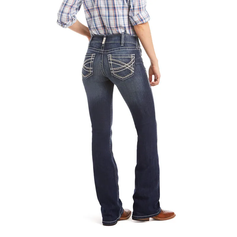 Ariat® Women's REAL Mid Rise Stretch Entwined Boot Cut Denim Jeans
