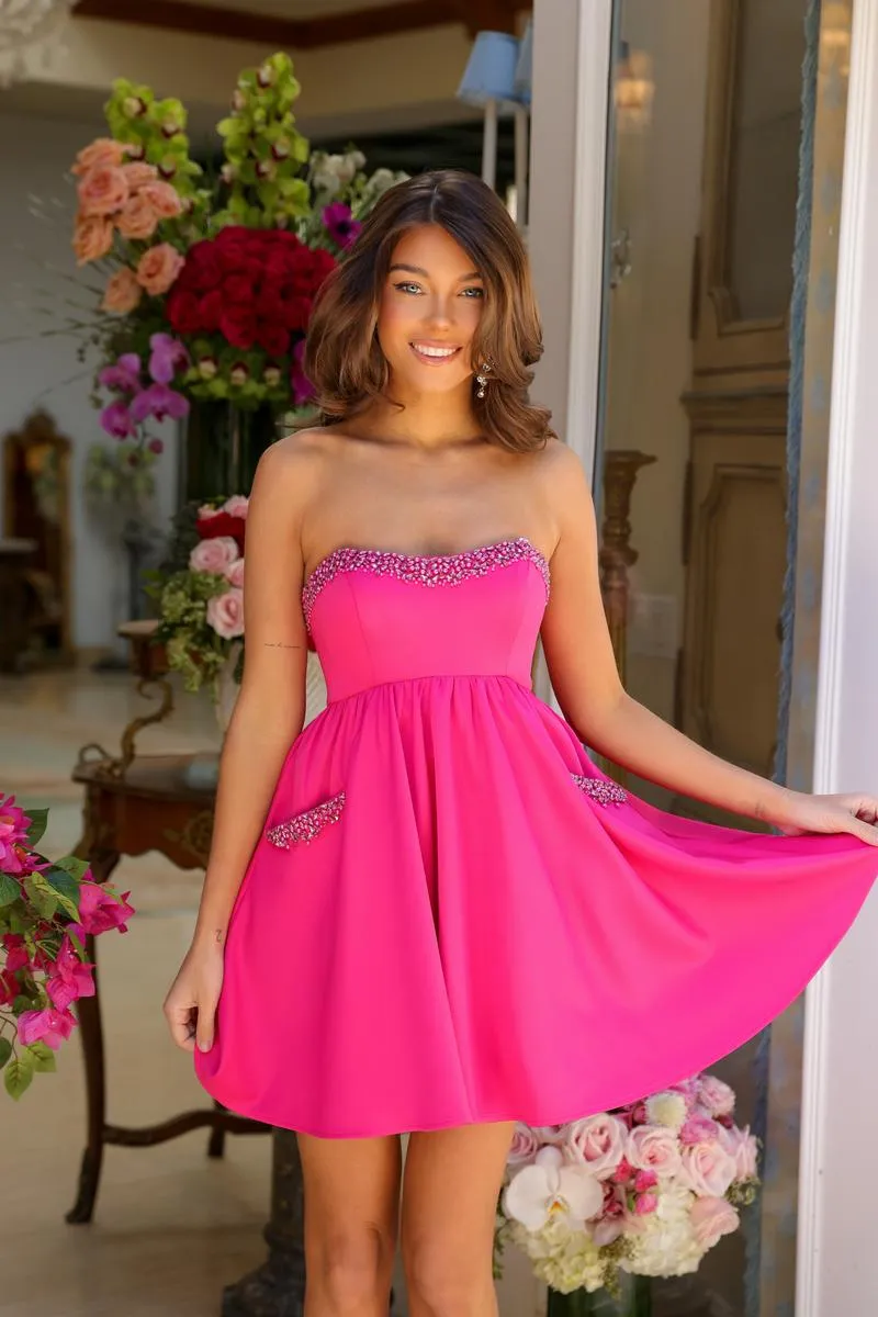 Ava Presley Babydoll Homecoming Dress 29837