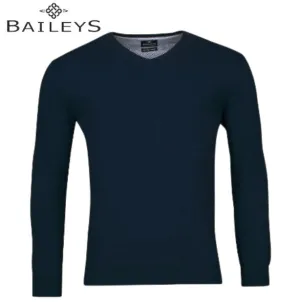 Baileys Classic V-Neck Navy Jumper Navy