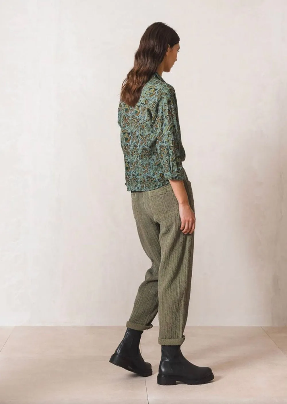 Batik Print Shirt Sage
