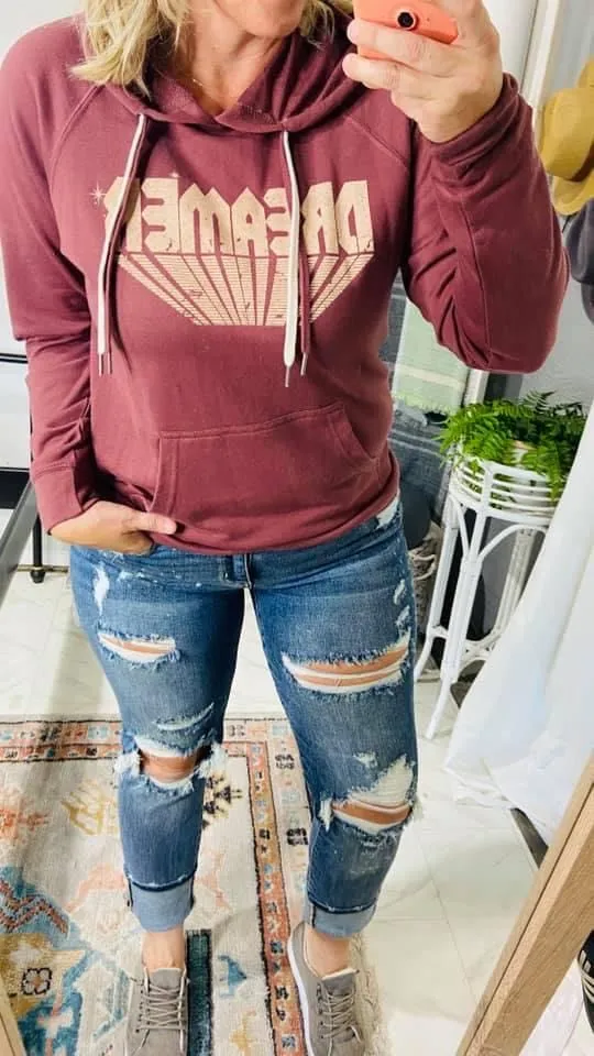 Bleach Splash Boyfriend Denim Jeans - Judy Blue