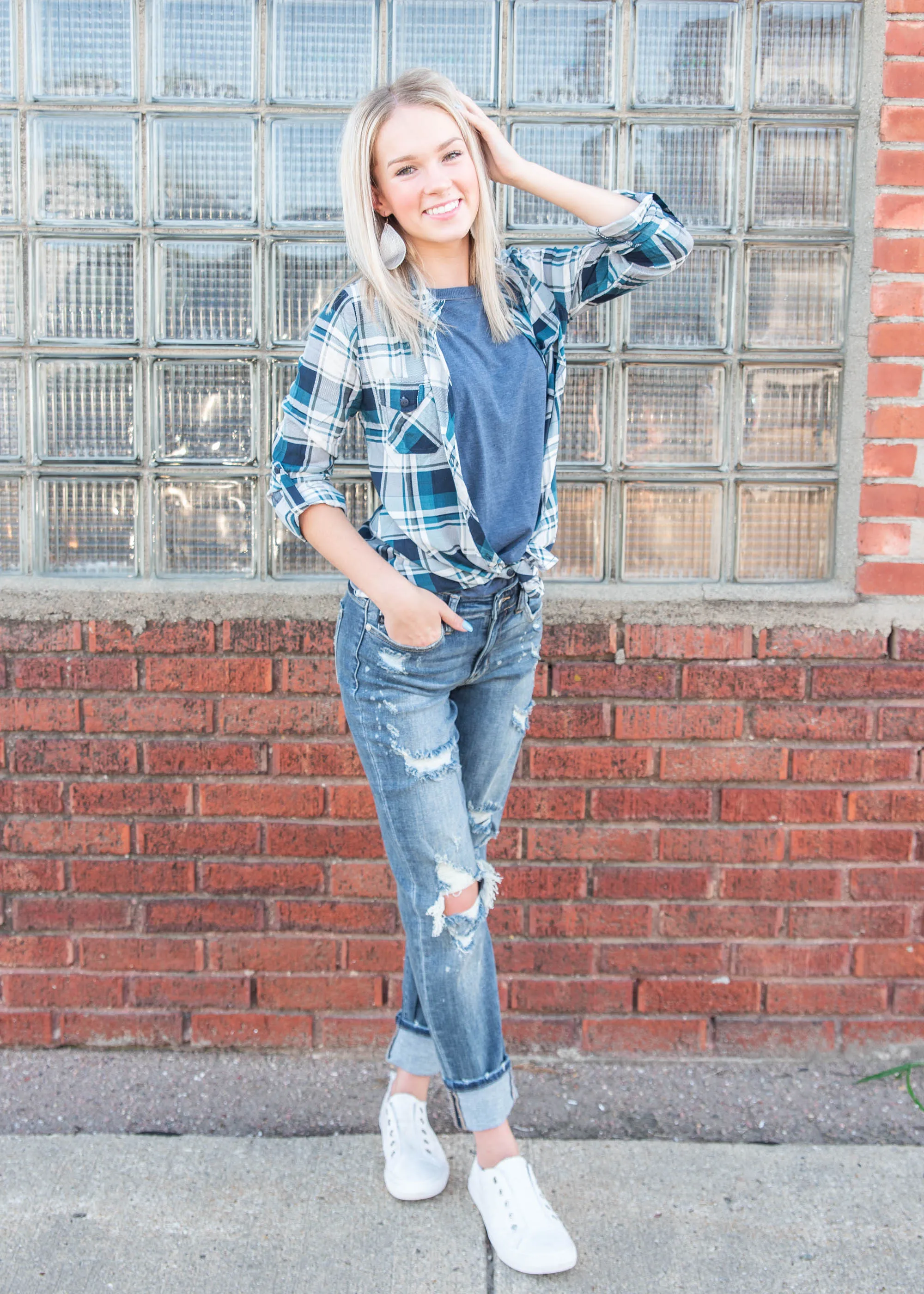 Bleach Splash Boyfriend Denim Jeans - Judy Blue
