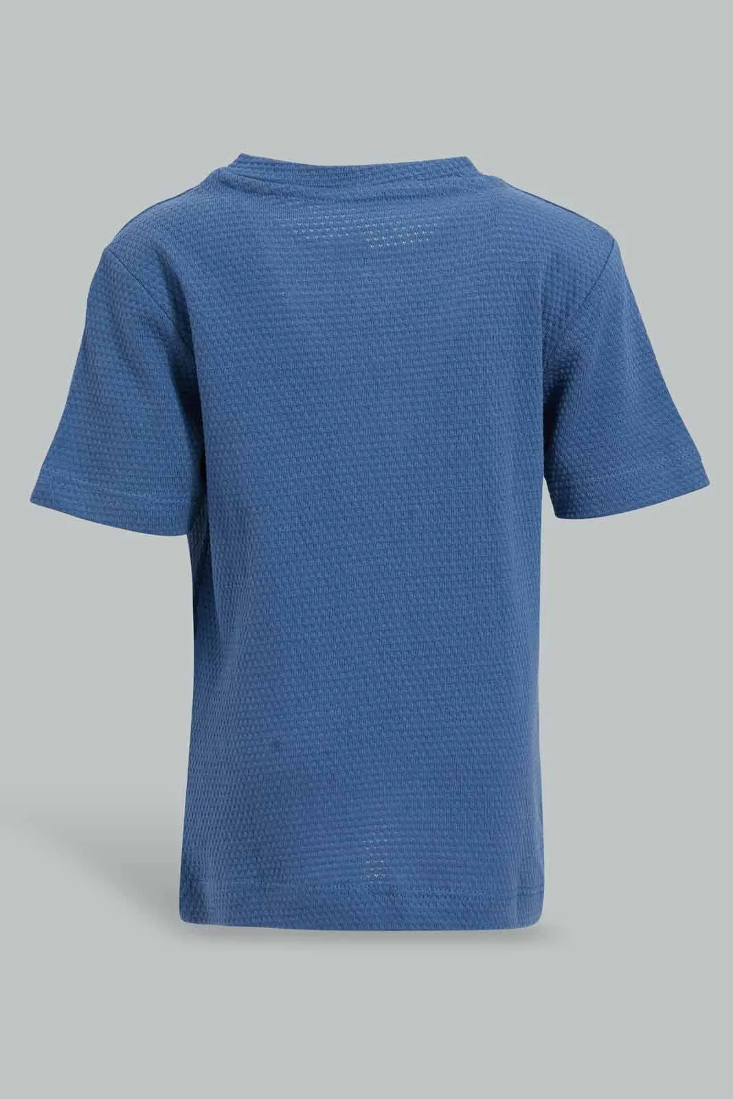 Blue Henley T-Shirt For Baby Boys