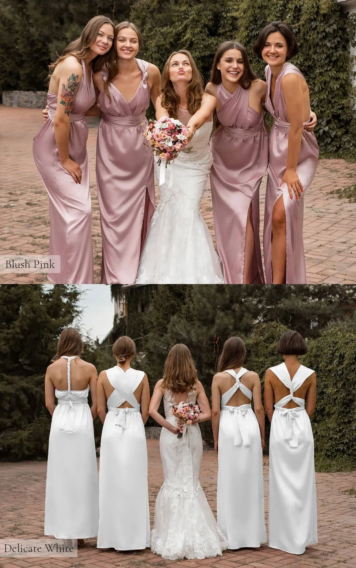 Bridesmaid Dress  / Satin Infinity Multiway Wrap Dresses