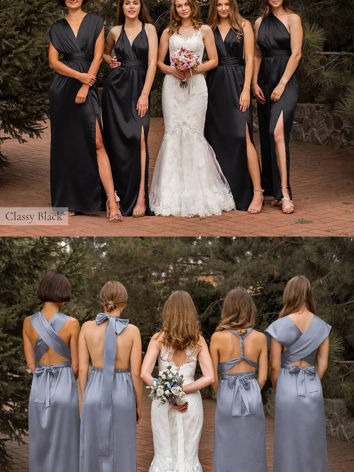 Bridesmaid Dress  / Satin Infinity Multiway Wrap Dresses