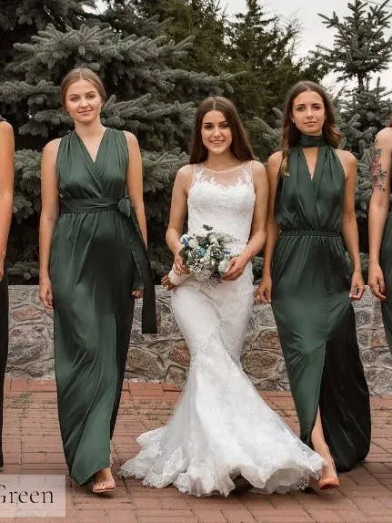 Bridesmaid Dress  / Satin Infinity Multiway Wrap Dresses