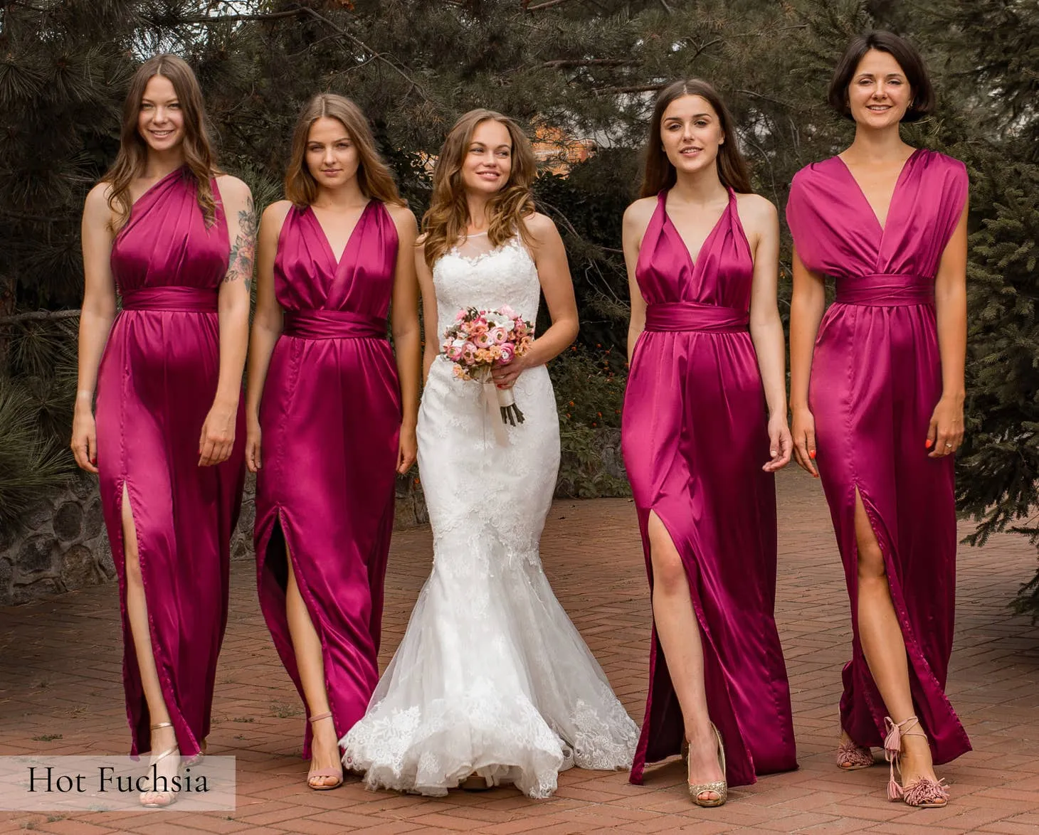 Bridesmaid Dress  / Satin Infinity Multiway Wrap Dresses