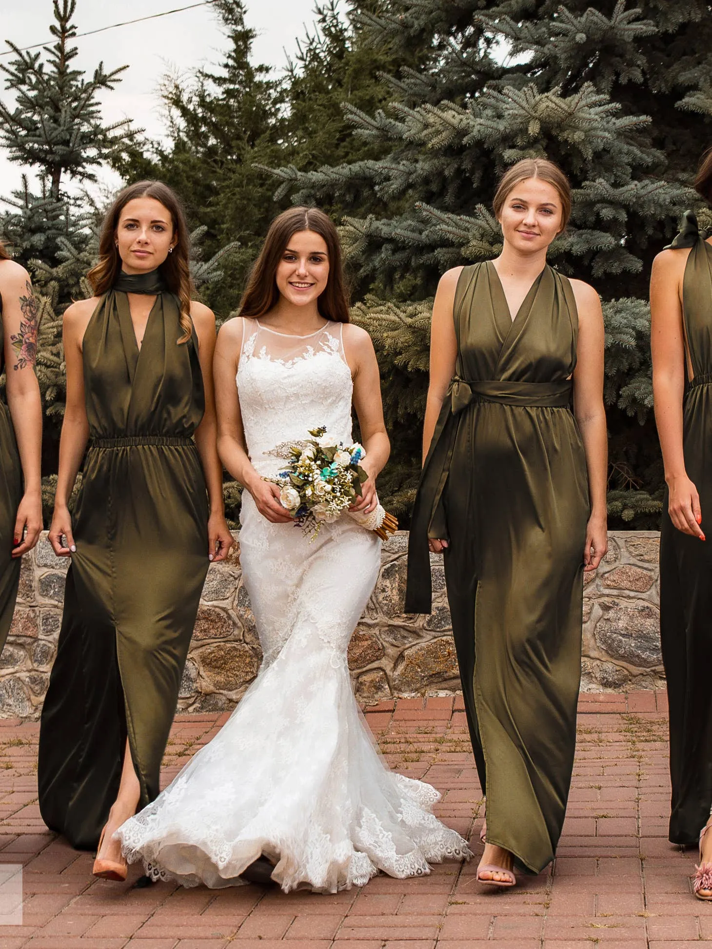 Bridesmaid Dress  / Satin Infinity Multiway Wrap Dresses