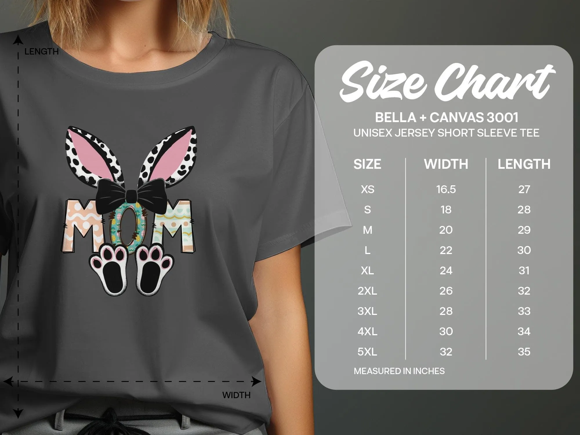 Bunny Ears Mom T-Shirt, Cute Mother's Day Gift, Leopard Print, Women's Graphic Tee, Easter Mommy Shirt, Mama Bunny, Mom Bunny Shirt