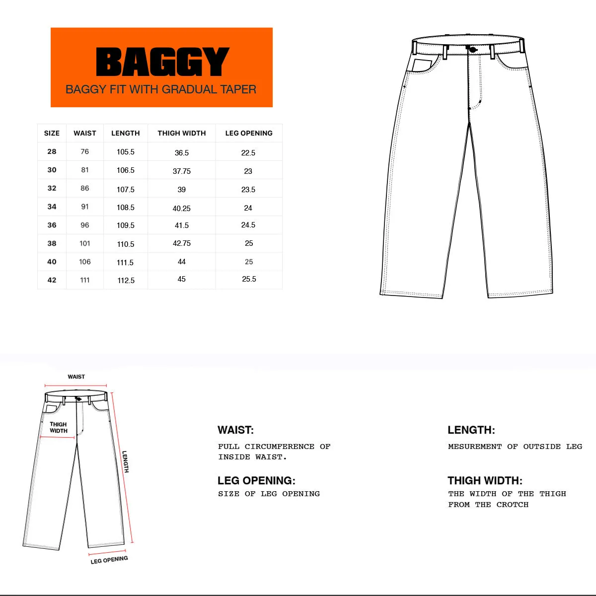 Butter Goods - Baggy Denim Jeans Washed Black
