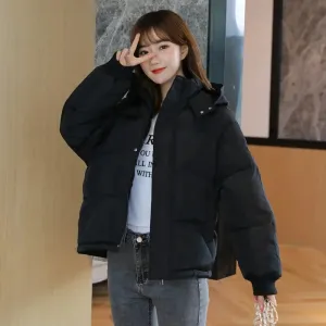 Casual Black Parka