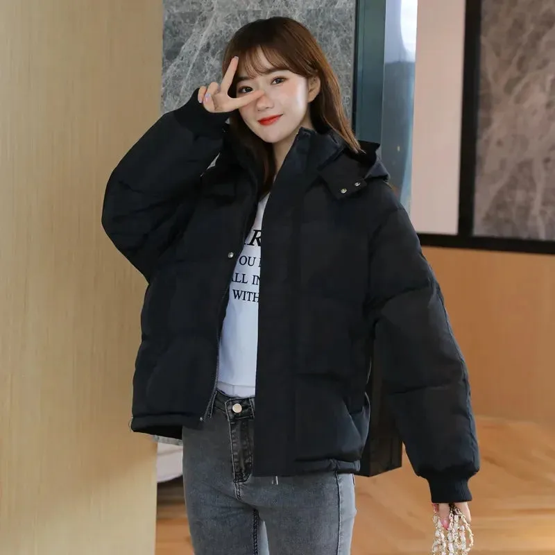 Casual Black Parka