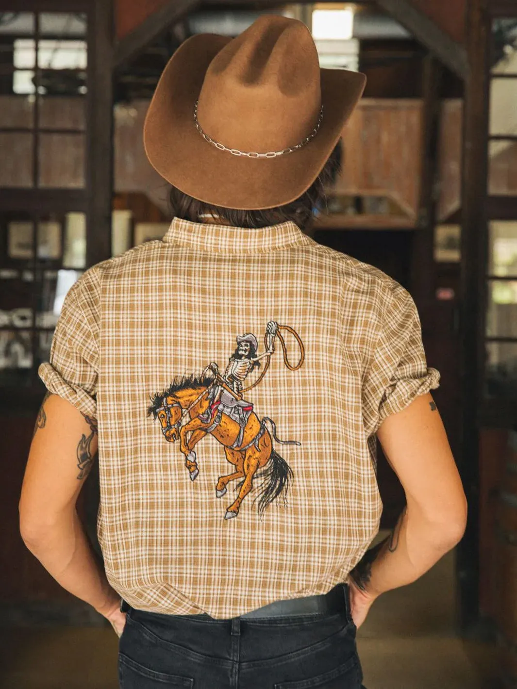 CHECK RODEO SHIRT - CHOCOLATE
