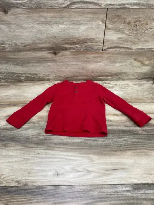 Children's Place Henley Thermal Shirt Red sz 2T