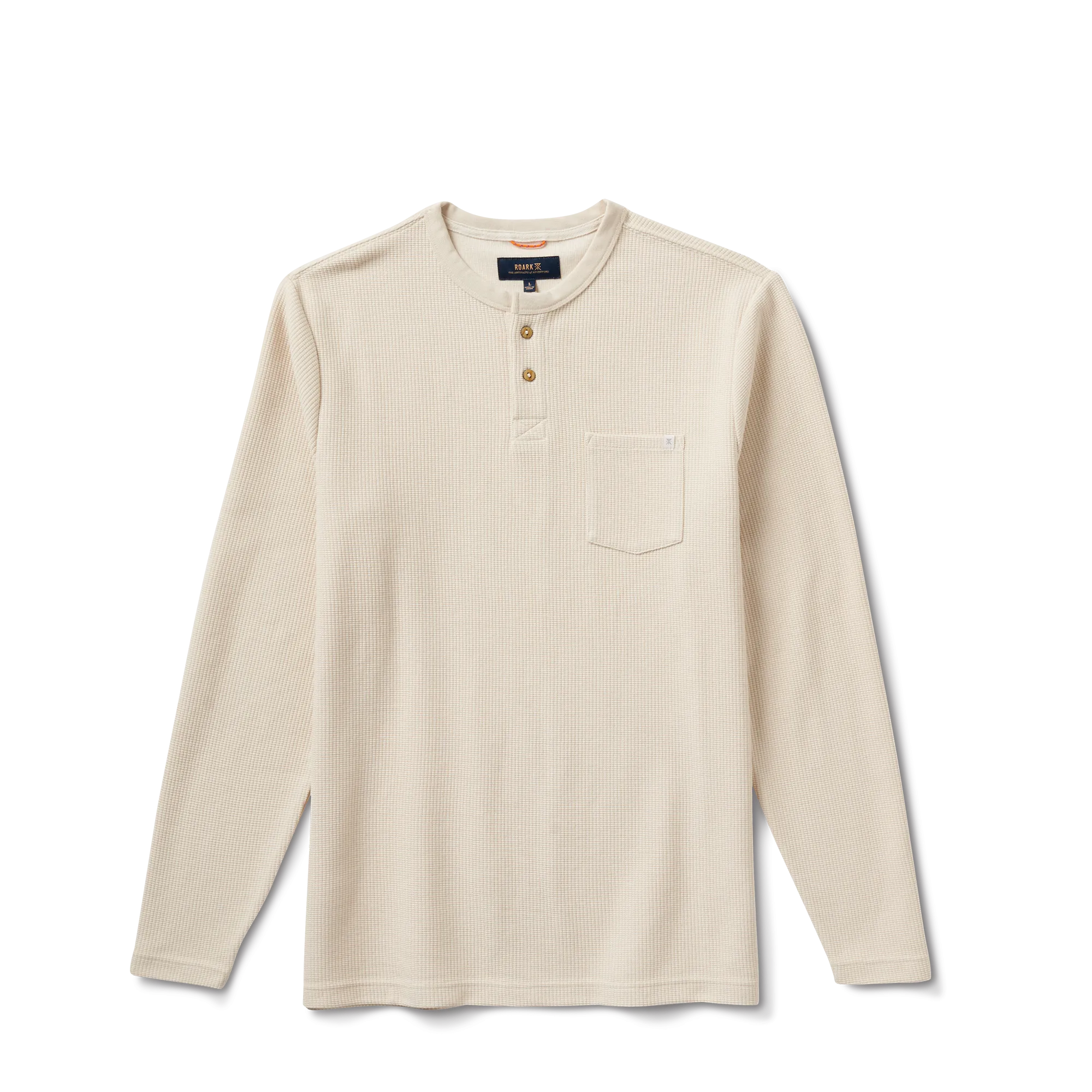 Companion Long Sleeve Thermal Henley - Almond Paste