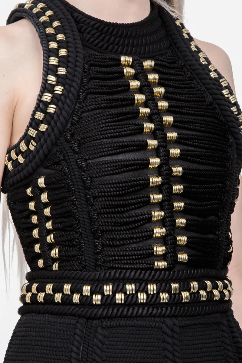 CORD ROPE MINI DRESS