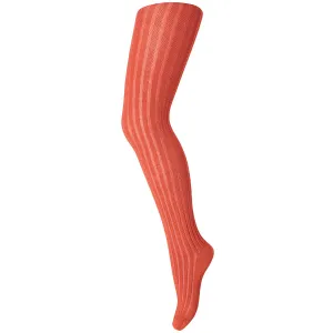 Cotton Rib Tights in Burnt Orange by MP Denmark