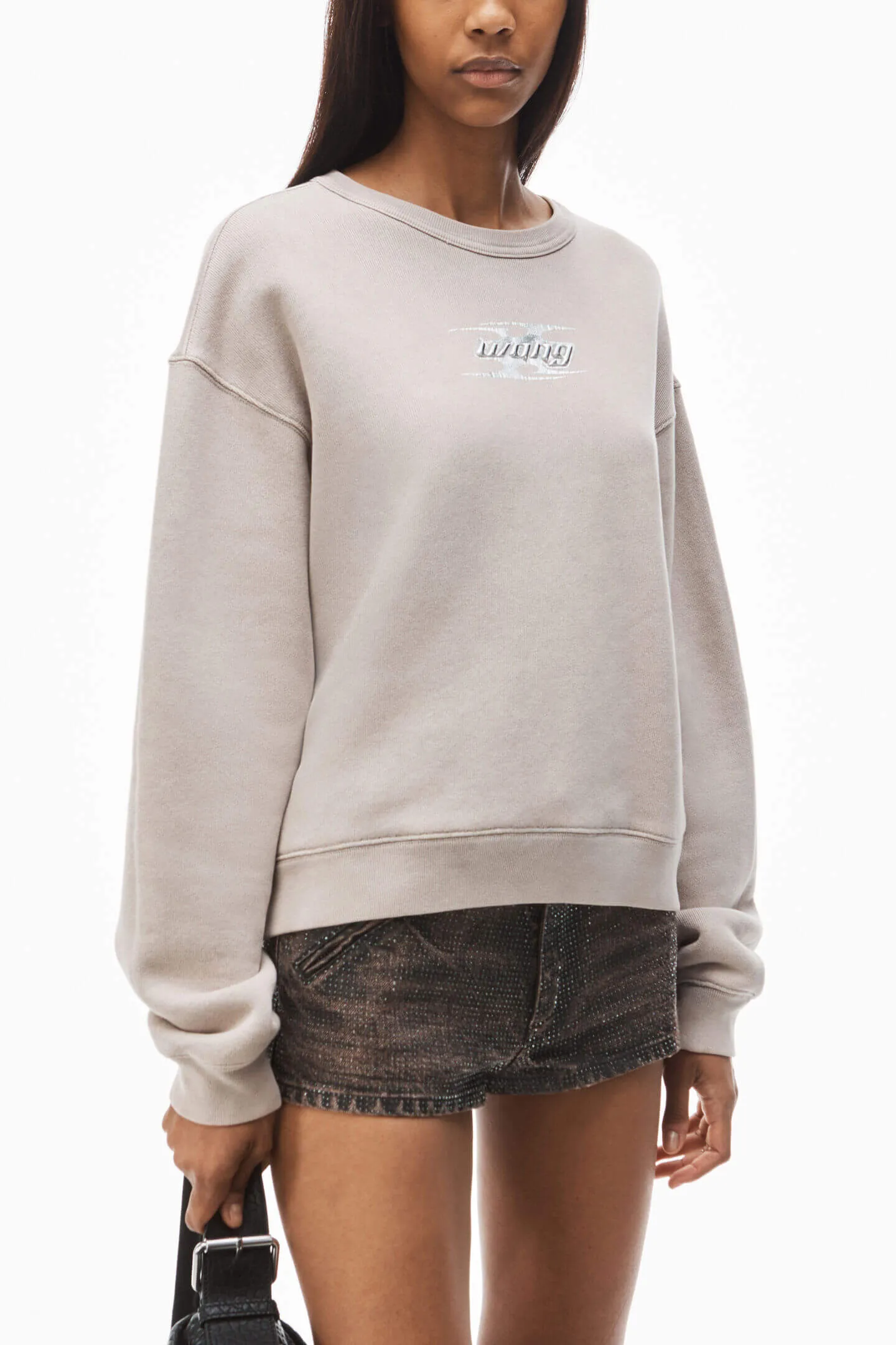 CREWNECK SWEATSHIRT WITH BLADE LOGO