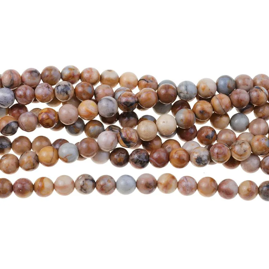 Dakota Stones 4mm Venus Jasper Round Bead Strand