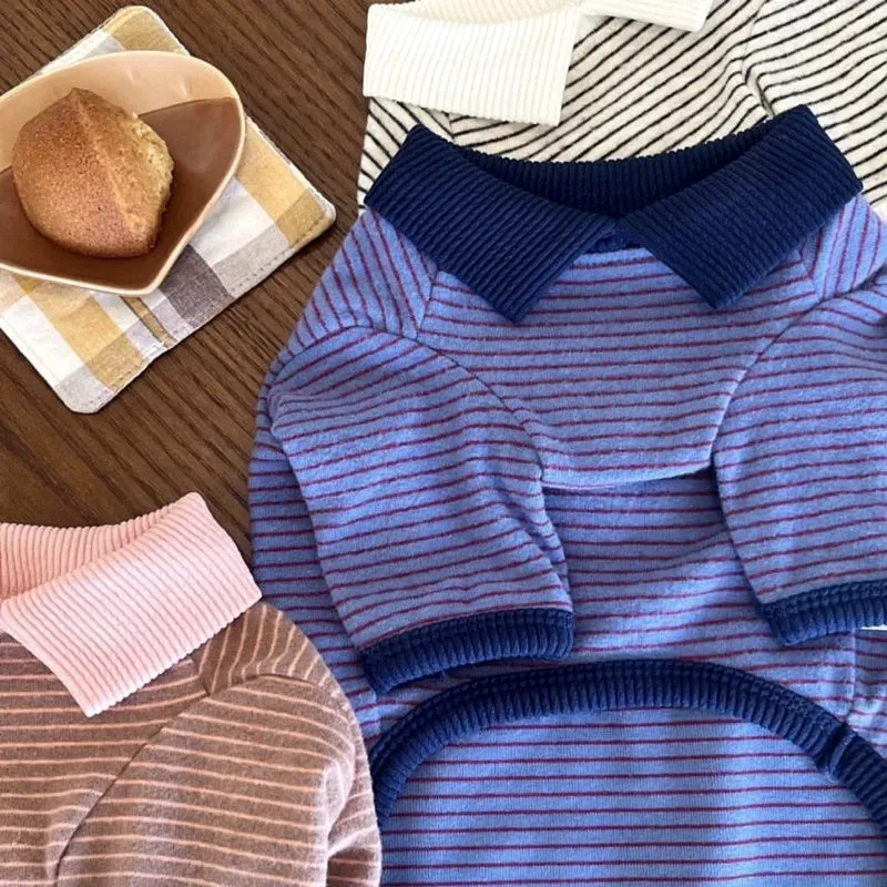 Dapper Pet: Preppy Stripe Knit Shirt - 3 Colors