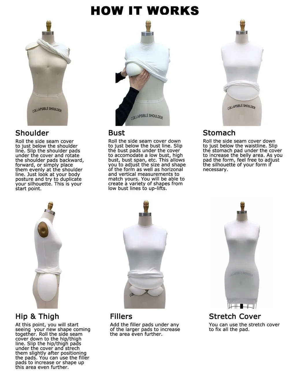 Dress Form Fitting System (Padding Only)