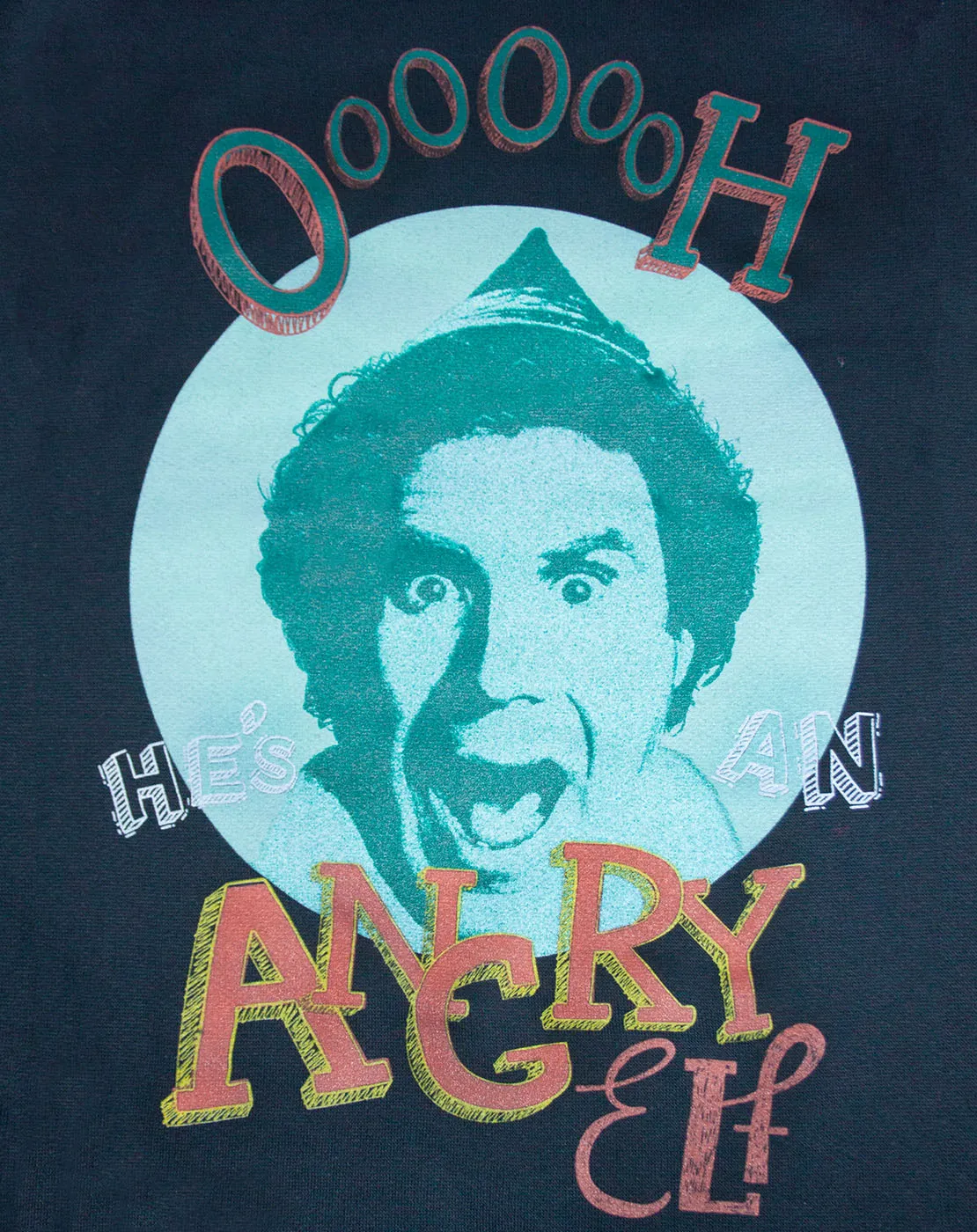 Elf Movie Buddy Oh He's Angry Men's Navy Christmas Sweatshirt