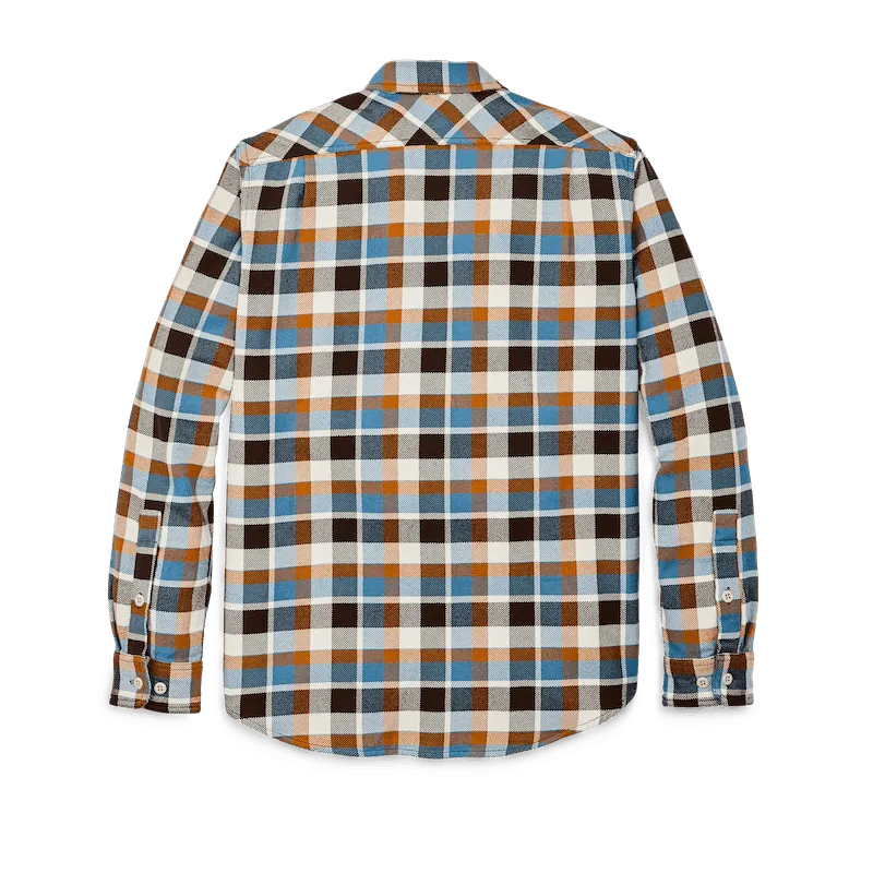 Filson Skyrta - Vintage Flannel Work Shirt - Brown/Cream/Ochr