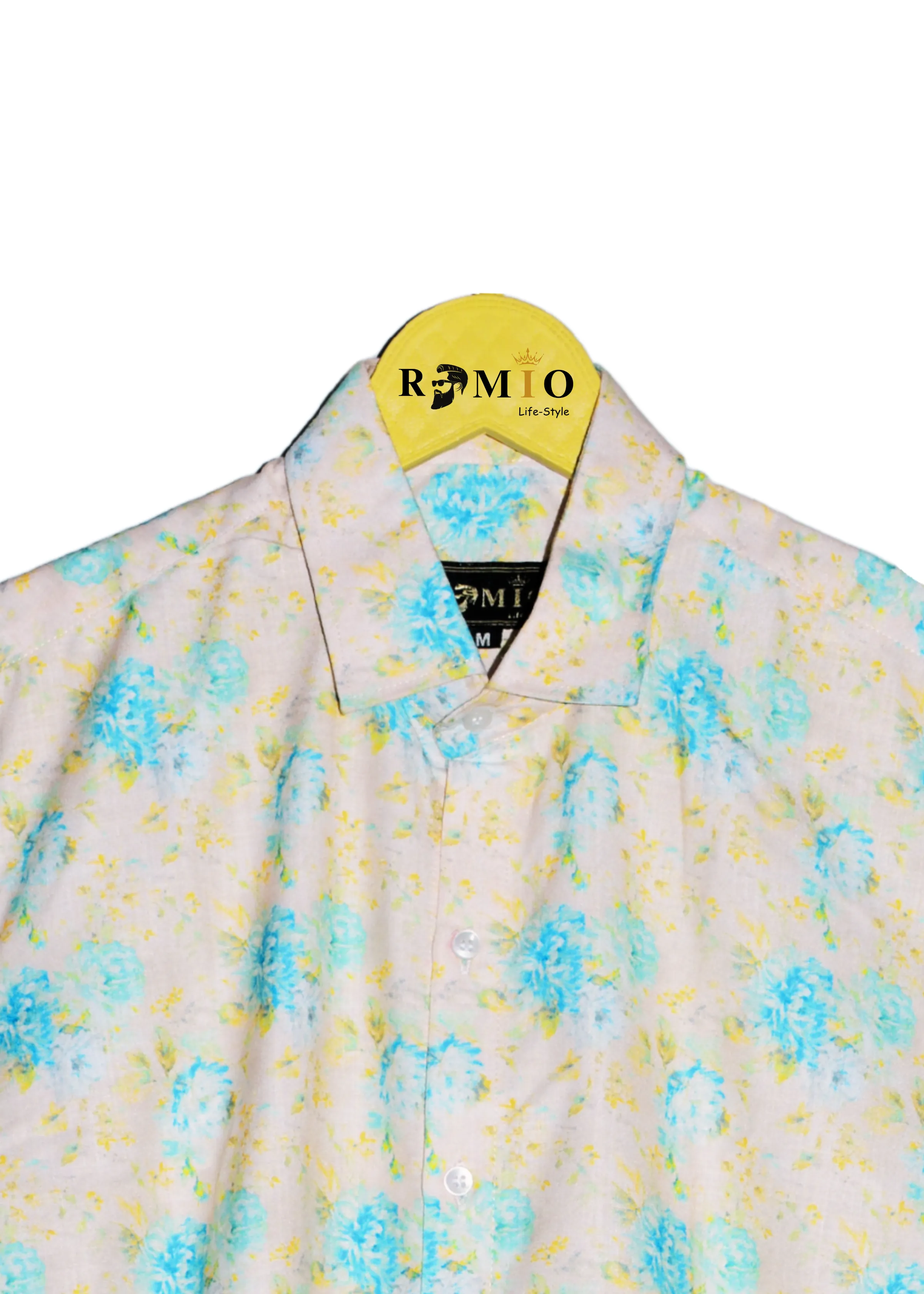 Floral Print Slim Fit Casual Half Sleev Shirt (f25)