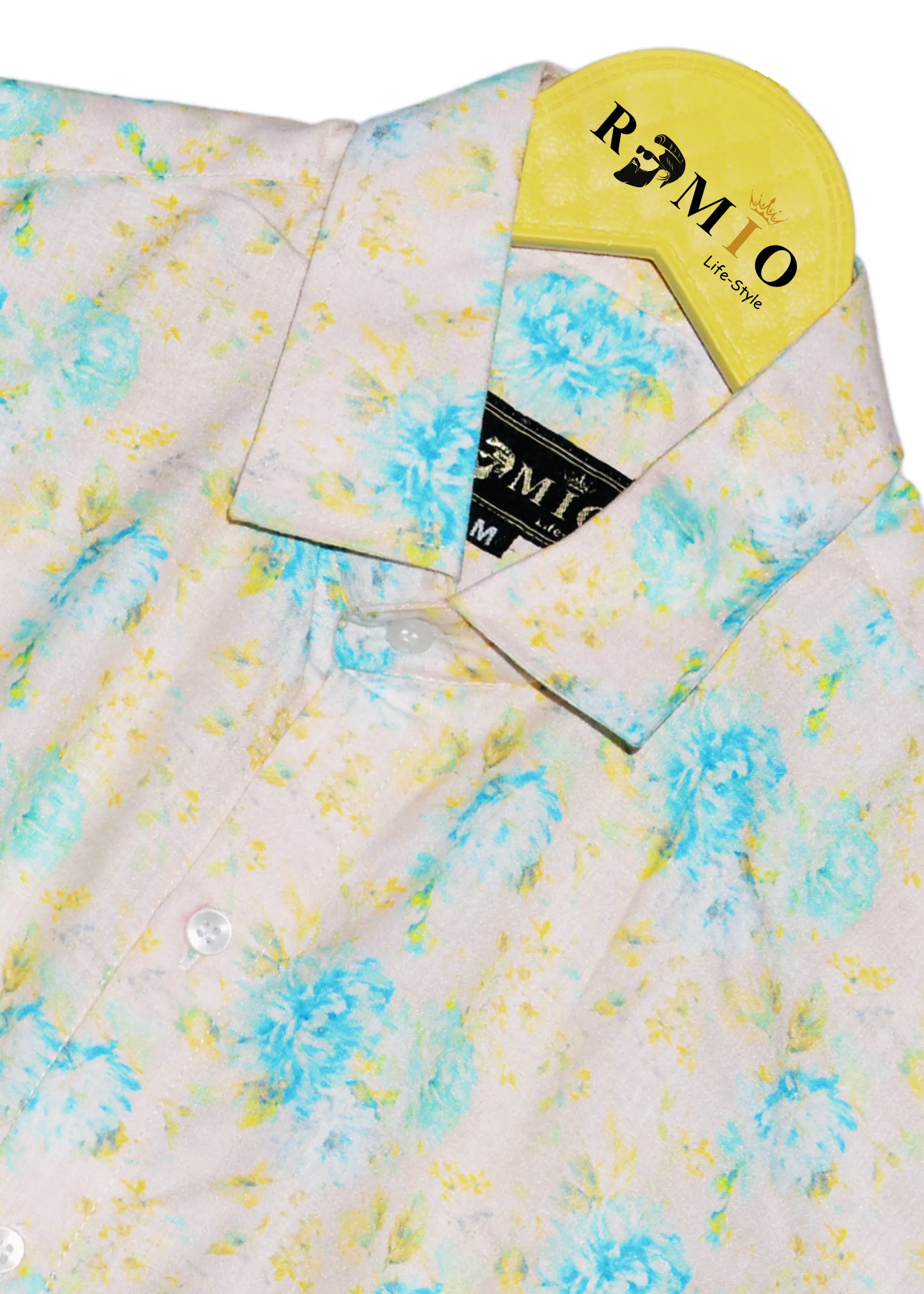 Floral Print Slim Fit Casual Half Sleev Shirt (f25)