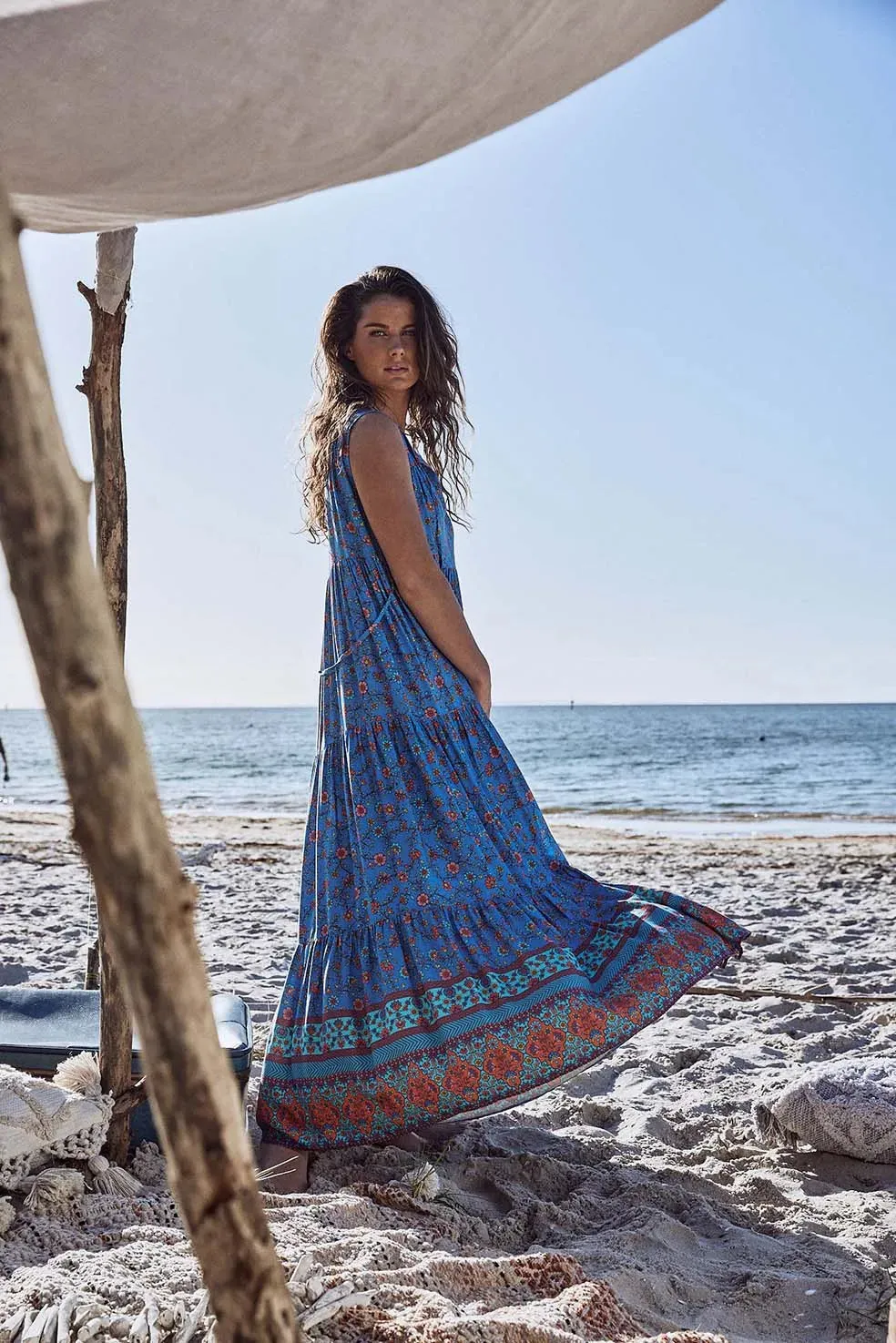 Folk Floral Maxi Dress
