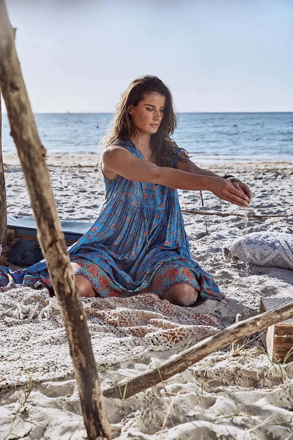 Folk Floral Maxi Dress