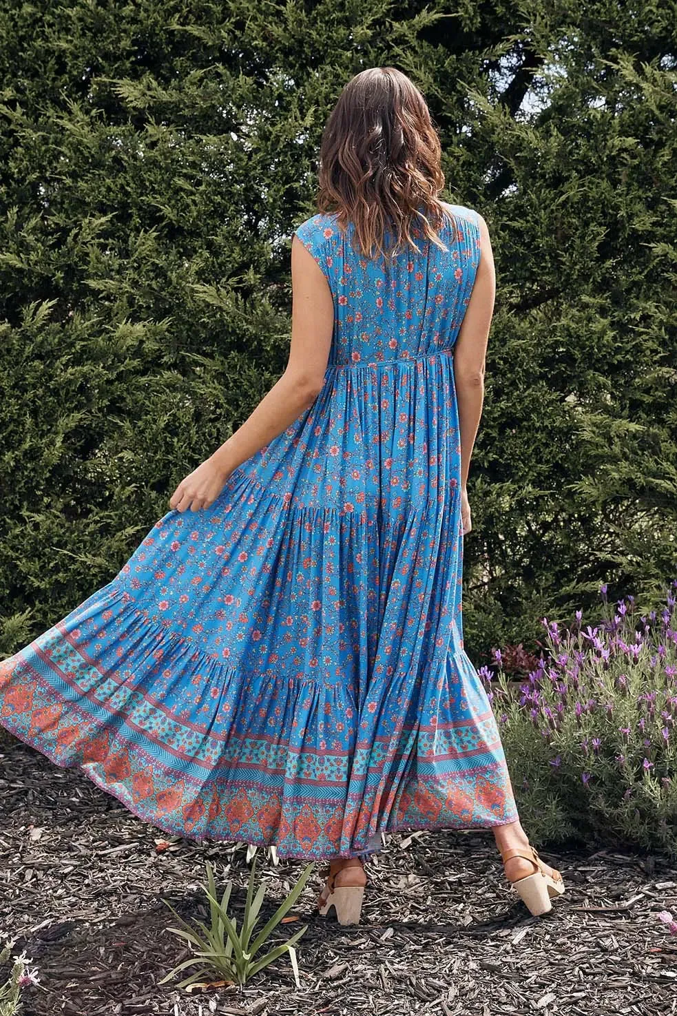 Folk Floral Maxi Dress