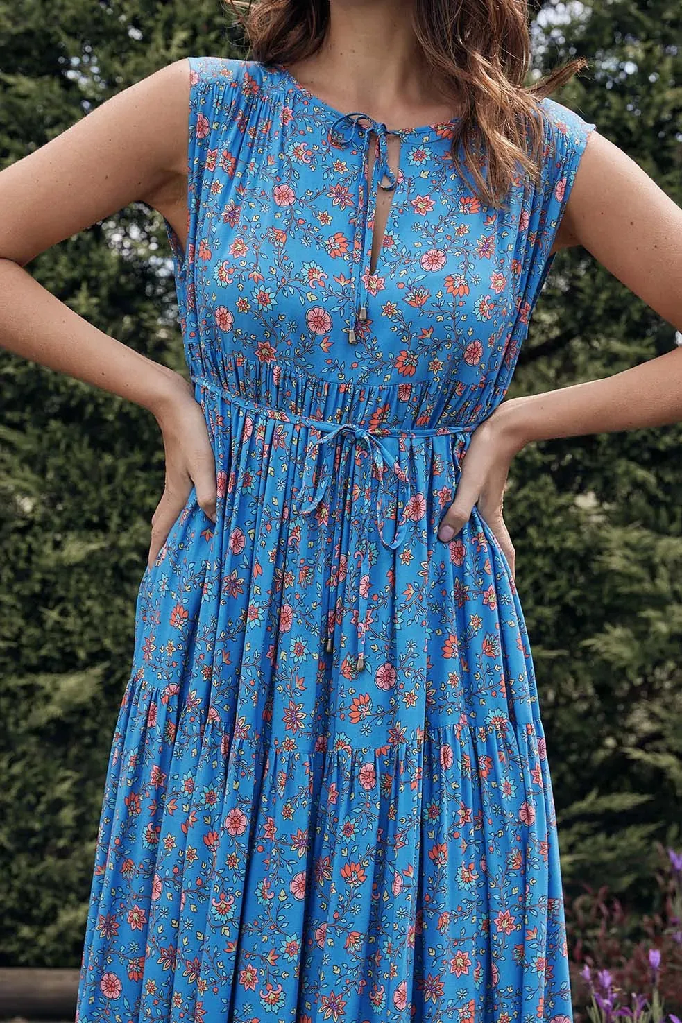 Folk Floral Maxi Dress