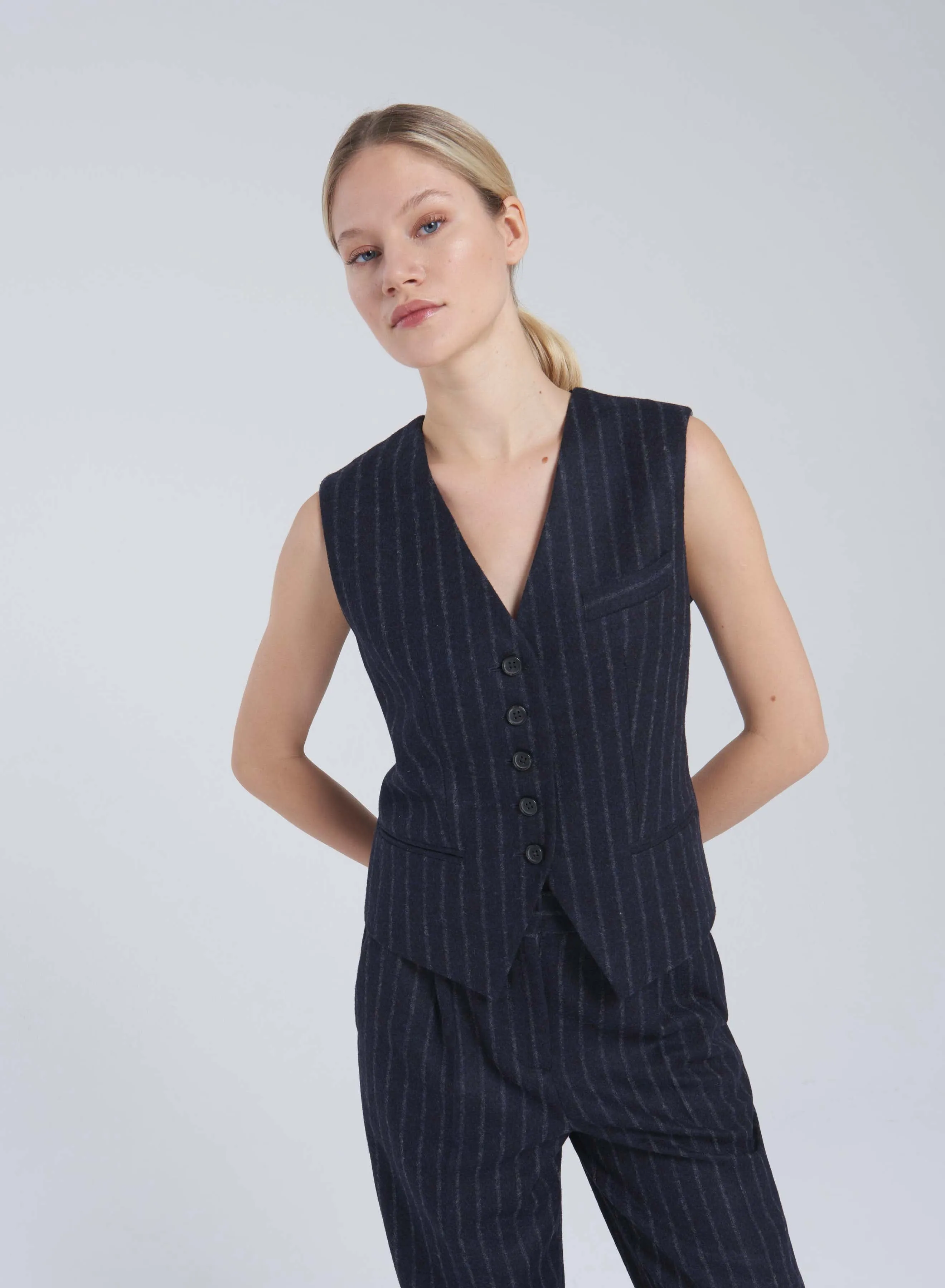 GILET IN ALPACA E LANA