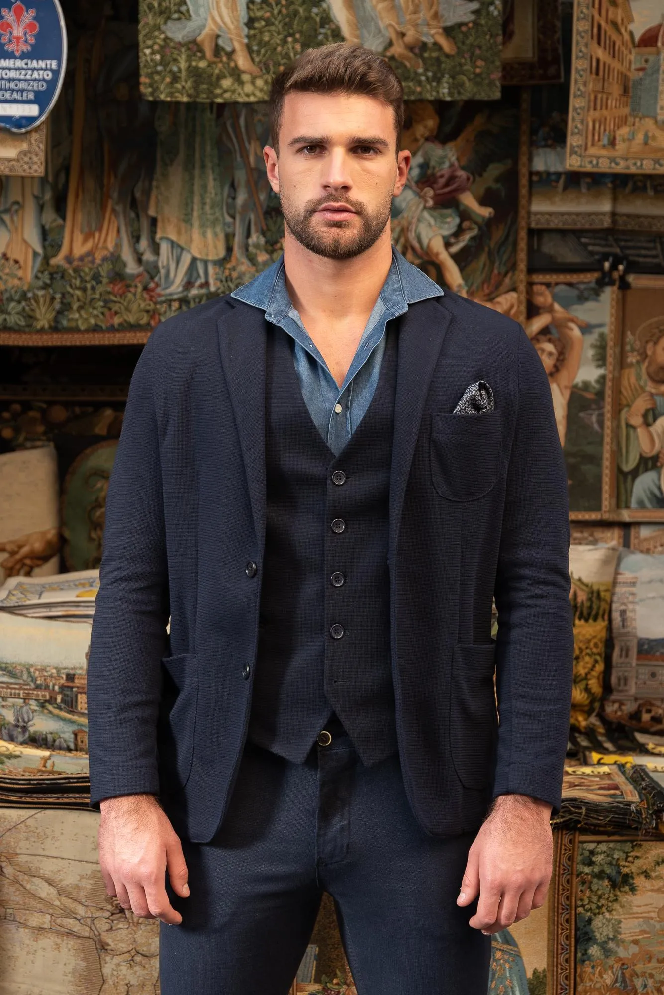Gilet Via de' Benci - Blu