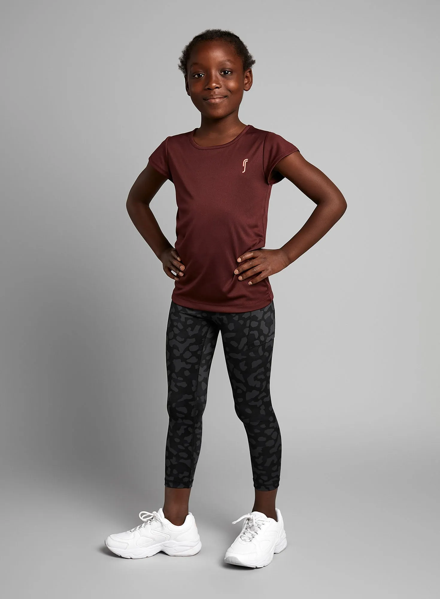 Girl's High Waist Tights Side Ball Pocket