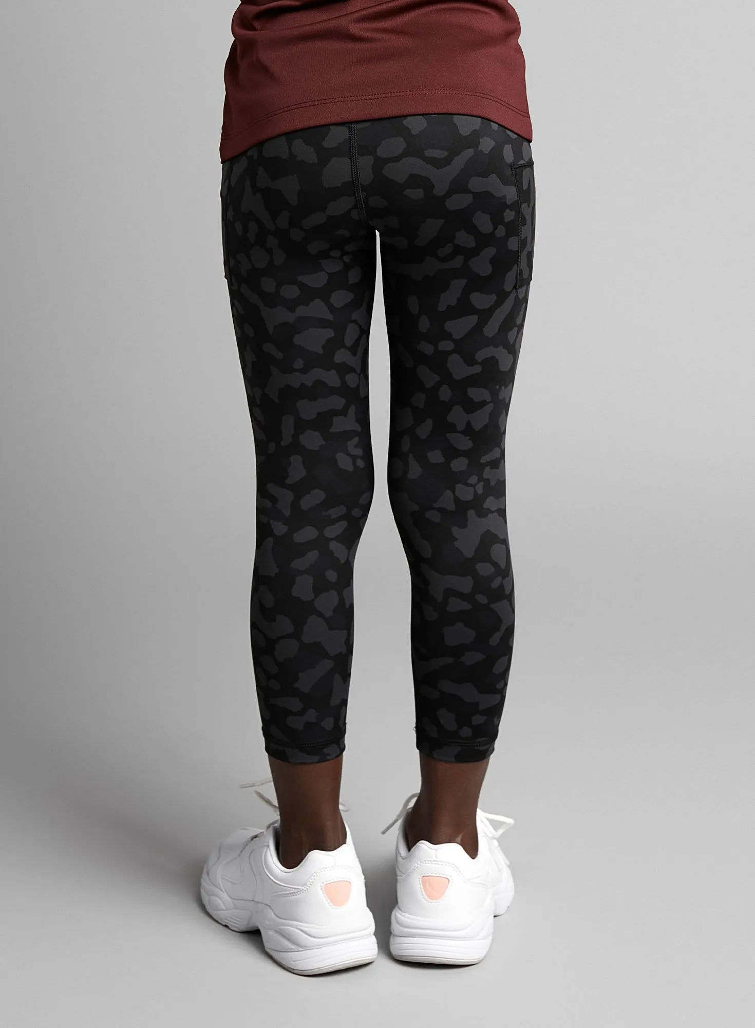 Girl's High Waist Tights Side Ball Pocket