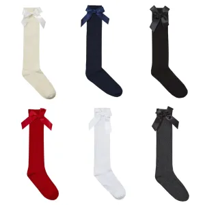 Girls Knee High Socks with Bow