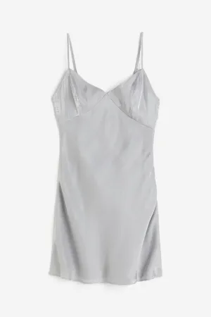 H&M Satin Slip dress, light gray