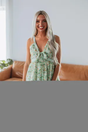 In Full Bloom Dress - Sage
