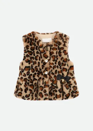 Jill Fur Gilet Leopard