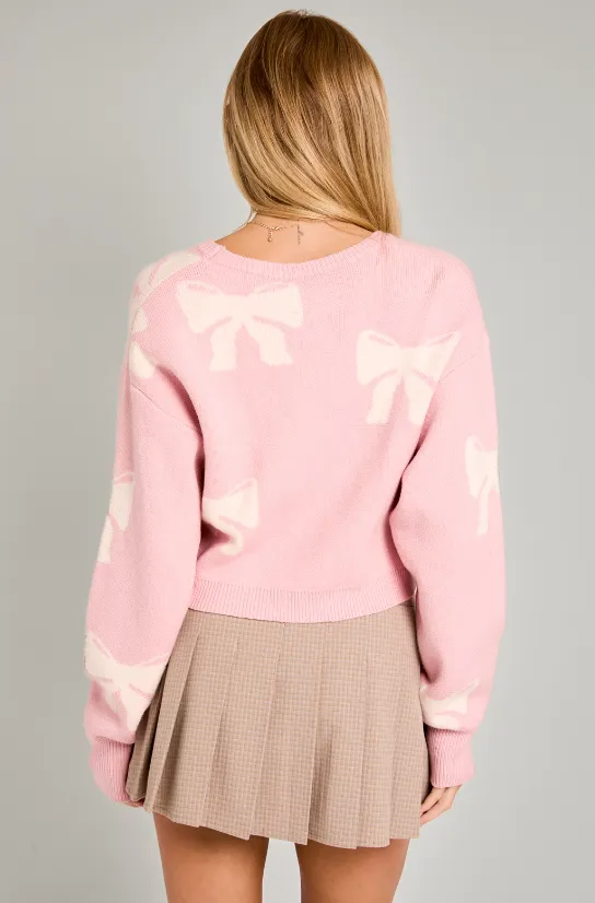 Lakelynn Ribbon Print Oversized Sweater